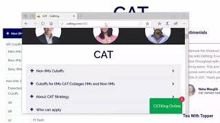 CAT All Colleges Cutoffs. IIMs and Non IIMs.