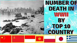 Top 10 Country by Death in World War 2 | WW2 | Death | विश्व युद्ध 2 में मौत से शीर्ष 10 देश