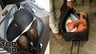 Top 10 Mysterious People Found Hiding In Luggage