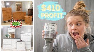 | FB Marketplace Furniture Flip | Rustoleum Smoked Glaze | Bedroom Set | FURNITURE FLIPPING TEACHER|