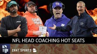 Top 10 NFL Head Coaches On The Hot Seat Ft. Jason Garrett, Pat Shurmur, Dan Quinn & Freddie Kitchens