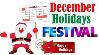 Top 10 December Global Holidays and festivals | List of festivals and Holidays in December 2020