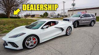 POLICE PULL OVER C8 CORVETTE OWNER IMMEDIATELY AFTER LEAVING DEALERSHIP...