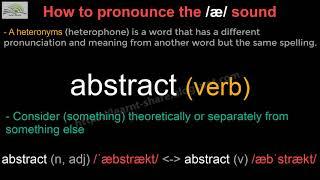 Improve your English speaking - HOW TO PRONOUNCE THE æ SOUND -  IPA