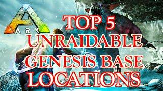 TOP 5 UNRAIDABLE BASE SPOTS ON GENESIS /BUILDING GLITCH!? ARK Survival Evolved