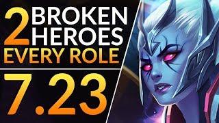 2 BROKEN HEROES for EVERY Role that PROs Are ABUSING - 7.23+ Meta Tips and Tricks - Dota 2 Guide