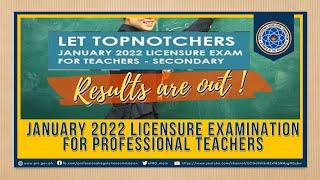 TOP 10 Secondary: January 2022 LET Secondary Teachers Results Topnotchers | Top Performing Schools