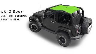 Shadeidea Jeep JL 4 door sun shade JK 2 door top sunshade cover