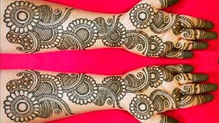 VERY BEAUTIFUL LATEST FLORAL ARABIC HENNA MEHNDI DESIGN FOR FRONT HAND