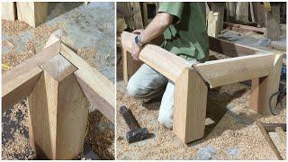 Amazing Techniques& Skills Woodworking Project Luxury Furniture || How To Make Joint For Chair Frame