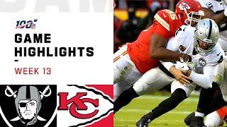 Raiders vs. Chiefs Week 13 Highlights | NFL 2019