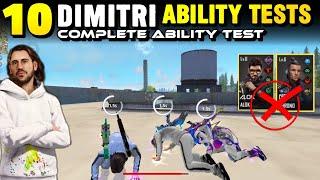 NEW CHARACTER DIMITRI ABILITY TEST IN FREE FIRE | DIMITRI SKILL TEST - GARENA FREE FIRE