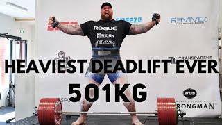 WORLD RECORD DEADLIFT 501KG! Behind the scenes! Subscribe for extra support!