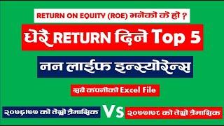 What is ROE ? धेरै Return दिने Non Life Insurance Company | Top 5 Profitability Non Life Insurance