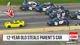 Top 10 KIDS CAUGHT STEALING CARS! (Parent's Car Joyride, Chase)