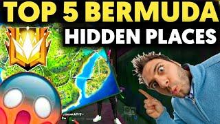 HIDDEN PLACE IN FREE FIRE!TOP 5 HIDE PLACE IN BERMUDA MAP!RANK PUSH TIPS & TRICKS#fourgamingzone