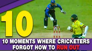 10 Moments where Cricketers forgot how to Run out | Simbly Chumma