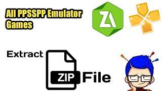 How To Extract Zip File For PPSSPP Emulator Games On Android