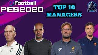 Top 10 Managers by Ranking with Tactics(Updated) | eFootball Pes 2020 Mobile