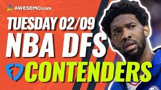 FANDUEL NBA DFS PICKS TODAY | Top 10 ConTENders Tue 2/9 | NBA DFS Simulations