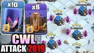 CWL Attack 2019! 10 Witch + Earthquake Spell Smashing 3Star CWL TH12 War Base | Clash Of Clan