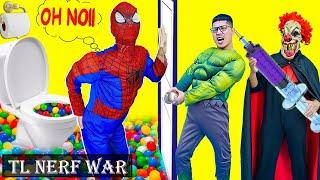 Superhero War Fun in Real Life pregnant spiderman | Teacher Joker Pranks Superheroe Student