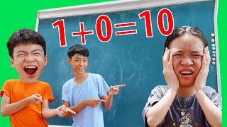 Friends Learn Math and Number School 1 + ⓿ = ⓾ Lesson Math Exams For Kids | HCN Go School