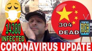 CORONAVIRUS UPDATE 304 DEAD OVER 14380 INFECTED