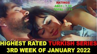 Top 10 Highest Rated Turkish Drama Series 3rd Week of January 2022