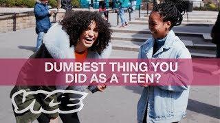 DUMBEST THING YOU DID AS A TEEN? | Dee on the Street