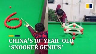 Chinese boy becomes online star for his snooker trick shots