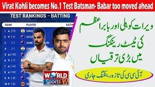 Virat Kohli becomes No.1 Test Batsman- Babar too moved ahead | Latest ICC Test Ranking