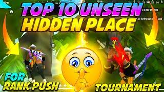 Top 10 Unseen Hidden place for rank push | FREE FIRE MARATHI |