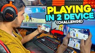 Playing Free Fire in 2 Device at Same Time (EPIC CHALLENGE) || Desi Gamers