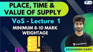 Vos- L1: Place, Time & Value of Supply | Minimum 10 marks in Exam| CA Final | Akshansh Garg