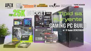 VLOG: Php25K BUDGET 1080p Gaming TIPID sa kuryente PC Build i3 9100F + GTX 1650 w/ 8 Game Benchmarks