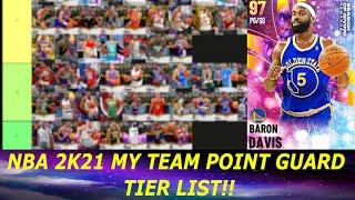RANKING THE BEST POINT GUARDS IN NBA 2K21 MY TEAM! (MY TEAM PG TIER LIST!)