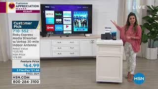 Roku Express Media Streamer w/Antop 30Mile Indoor Antenn...