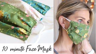 DIY Face Mask with Elastic in 10 minutes - Sewing Tutorial