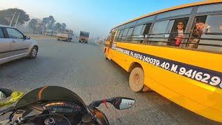 "SCHOOL KIDS go CRAZY" seeing Loud KAWASAKI ZX10 RR vs ZX10 R