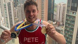 Briton runs marathon in living room during quarantine