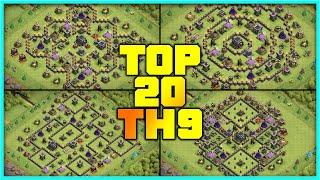 New Best Th9 base link War/Farming Base (Top20) With Link in Clash of Clans - th9 war base 2020