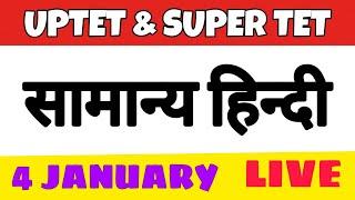 UPTET & SUPER TET// GENERAL HINDI// TOP QUESTIONS// 4 january// STUDY POINT