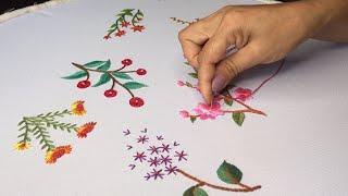 TOP 06 STITCHES IN HAND EMBROIDERY. Tutorial Flowers Embroidery for Beginners