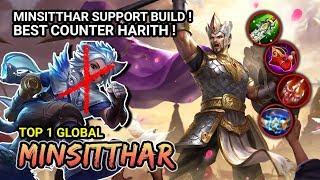 MINSITTHAR SUPPORT BUILD ! TOP 1 Global Minsitthar P A P I B A N E Gameplay - Mobile Legends