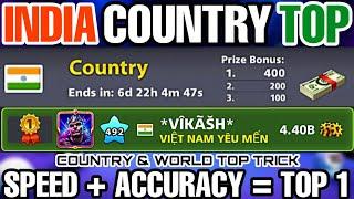 India Country Top Trick | 30 Billion Coins & India Top | 100% Working Country Top Trick | PSK GAMES