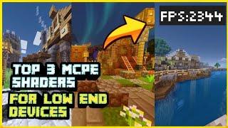 TOP 3 SHADERS FOR LOW END DEVICES (MCPE, WIN10, XBOX, PS4, CONSOLE)