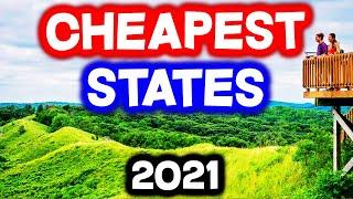 Top 10 CHEAPEST STATES to Live in America for 2021