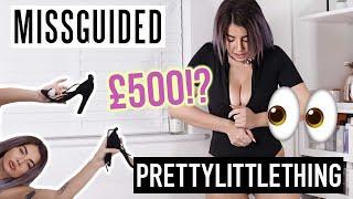 I SPENT £500 ON THE MISSGUIDED + PLT SALES! MG + PRETTY LITTLE THING TRY ON HAUL!