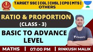 Ratio & Proportion Basic to Advance level (Class - 3) | Maths | Target SSC Exams | Rinkush Malik